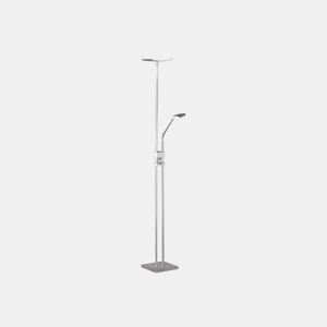 Candeeiro de pé led LUCK com dois focos em metal cromado 180cm da Conforama, fotografia 1