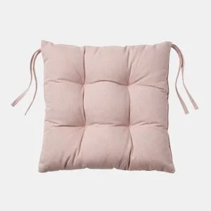 Almofada de algodão para cadeira LISO 40x40cm cor rosa by Conforama, photo 1