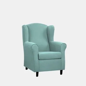 Cadeirão decorativo DAN cor azul da Conforama, fotografia 1