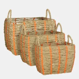 Cesto INDY seagrass 48cm laranja marca CONFORAMA da Conforama, fotografia 1