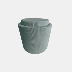 Puff AYLO com arrumação 45x41cm cor verde menta da Conforama, fotografia 1