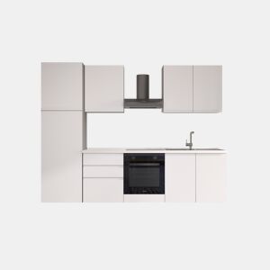 Cozinha com eletrodomésticos GILDA GOLA 270cm direita branco mate e cinza claro by Conforama, photo 1