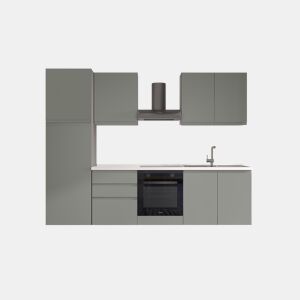 Cozinha com eletrodomésticos GILDA GOLA 270cm direita verde e cinza claro by Conforama, photo 1