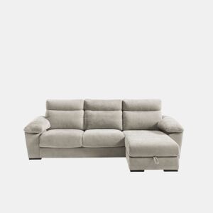 Chaise longue SOLIS dereita 4 lugares bege by Conforama, photo 1