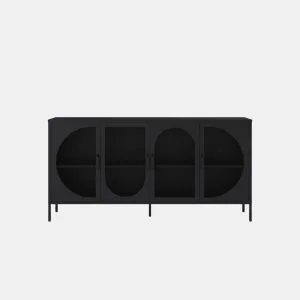 Aparador TAYRA com 4 portas cor preto by Conforama, photo 1