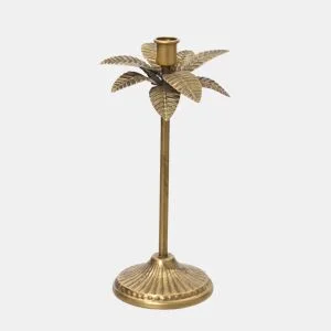 Castiçal PALM metal dourado 28,5x16,5cm by Conforama, photo 1