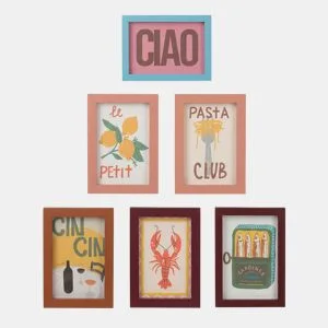 Conjunto de 6 quadros pequenos VERANO 18x25x8,5cm by Conforama, photo 1