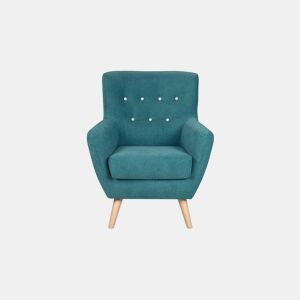 Poltrona decorativa cor azul KISS da Conforama, fotografia 1