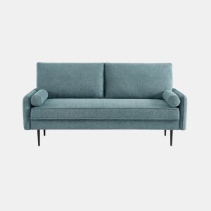 Sofá ZEKE de 2 lugares cor azul da Conforama, fotografia 1