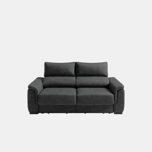 Sofá 2 lugares NAHIA cor preto da Conforama, fotografia 1
