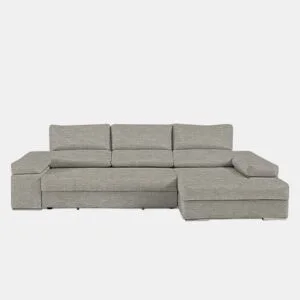 Chaise longue L BARI XL dereita 4 lugares bege da Conforama, fotografia 1