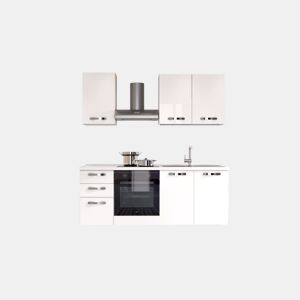 Cozinha com eletrodomésticos GILDA ICE 195cm direita branco brilhante by Conforama, photo 1