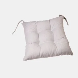 Almofada para cadeira LISO em algodão 40x40cm cor cinza by Conforama, photo 1