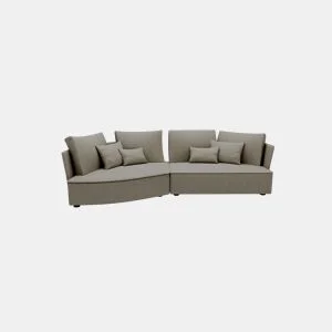 Chaise longue LUGANO esquerda 4 lugares tecido 2 cor bege by Conforama, photo 1