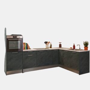 Cozinha ESENCIAL L3020 L 3x2m 16mm cinza escuro e carvalho by Conforama, photo 1
