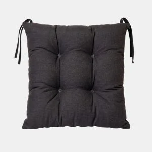Almofada para cadeira LISO em algodão 40x40cm cor cinza escuro da Conforama, fotografia 1