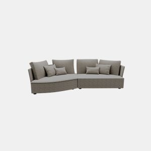 Chaise longue LUGANO esquerda 4 lugares tecido 2 cor castanho da Conforama, fotografia 1