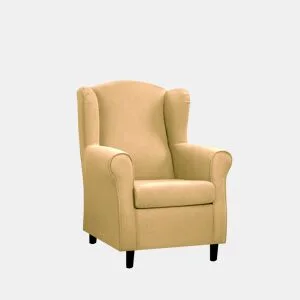 Cadeirão decorativo DAN cor amarelo da Conforama, fotografia 1