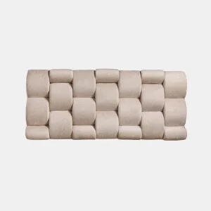 Cabeceira ATELIER 160x70x12cm em pele de borrego bege by Conforama, photo 1