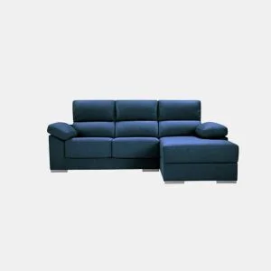 Chaise longue M NOEMI dereita 4 lugares azul marinho by Conforama, photo 1