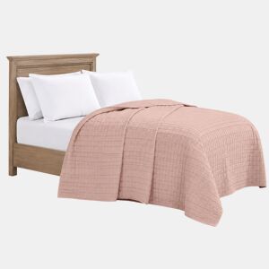 Colcha de algodão PISA para cama de 90cm rosa da Conforama, fotografia 1