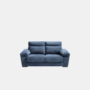 Sofá 3 lugares 2 assentos reclináveis SOLIS cor azul da Conforama, fotografia 1