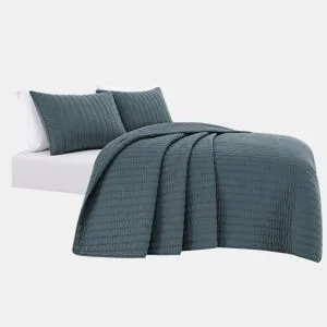 Colcha de algodão VICENZA para cama de 150cm cinza da Conforama, fotografia 1
