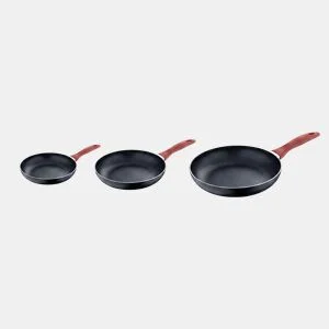 Conjunto de 3 frigideiras NAVY MAPLE em alumínio prensado da Conforama, fotografia 1