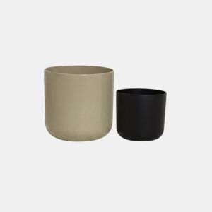Vaso LISO 24cm cores sortidas preto e cinzento da Conforama, fotografia 1