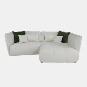 Chaise longue direita SOPHIE cor branco e verde by Conforama, photo 1