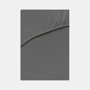 Lençol de baixo VICTORIA 100% algodão para cama 150cm antracite by Conforama, photo 1