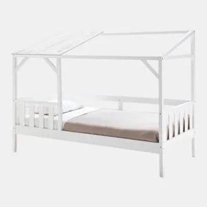 Cama tipo cabana AMON 90x200cm em branco rústico by Conforama, photo 1
