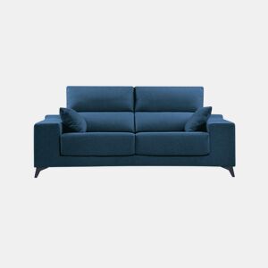 Sofá 3 lugares NOELIA cor azul escuro by Conforama, photo 1
