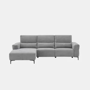 Chaise longue relax 4 lugares relax elétrica esquerda cinza da Conforama, fotografia 1