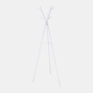 Cabide de pé KABIL em metal 168x73x60cm branco com 6 ganchos da Conforama, fotografia 1