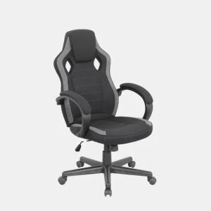 Cadeira gaming GIGI preta e cinza da Conforama, fotografia 1