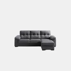 Chaise longue MIA reversível 4 lugares cinza escuro da Conforama, fotografia 1
