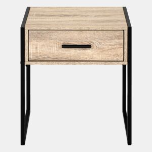Mesa de cabeceira CAELI com 1 gaveta carvalho by Conforama, photo 1