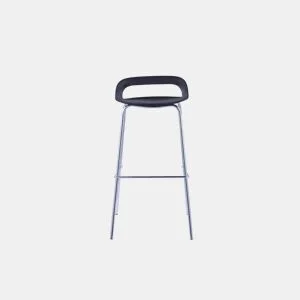 Banco alto STAR preto fixo 86,5cm de altura da Conforama, fotografia 1