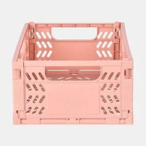 Caixa de plástico PLEGABLE II 12,3x29x21,3cm cor rosa da Conforama, fotografia 1