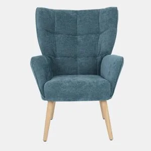 Cadeirão decorativo TYRA cor azul da Conforama, fotografia 1