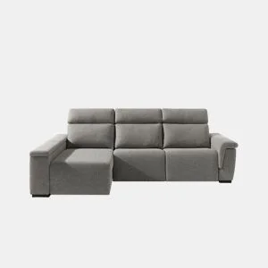 Chaise longue esquerda ADRIA relax elétrico cor cinza by Conforama, photo 1