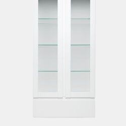 Vitrine 2 portas de vidro SKIPPER branco by Conforama, photo 1