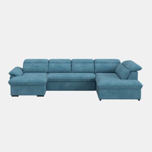 Sofá de canto direito ZOOM com cama XL cor azul by Conforama, photo 1
