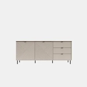 Aparador baixo MIRAGE com 2 portas caxemira e carvalho 183cm da Conforama, fotografia 1