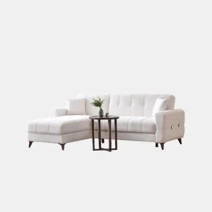 Chaise longue com cama reversível HERMES II cor branco da Conforama, fotografia 1