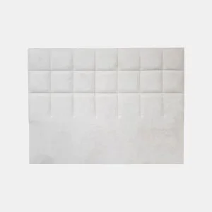 Cabeceira MIAMI tecido branco brillo 160x120cm da Conforama, fotografia 1