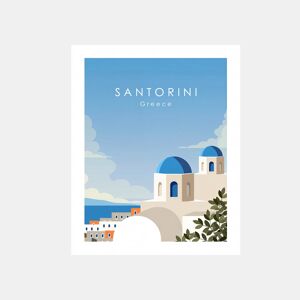Gravura decorativa SANTORINI 50x40cm cor azul by Conforama, photo 1