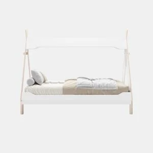 Cabana tipi 90cm LANI branco e madeira natural da Conforama, fotografia 1