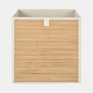 Cesta de arrumação BAMBÚ 31x31x31cm bege da Conforama, fotografia 1